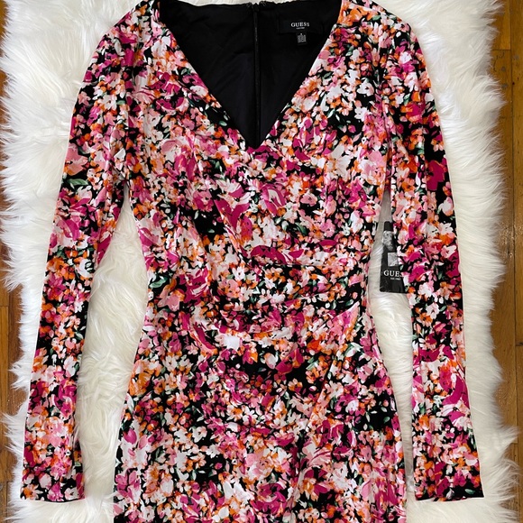 SOLD  Guess_ Floral Print Bodycon Dress - Picture 3 of 6